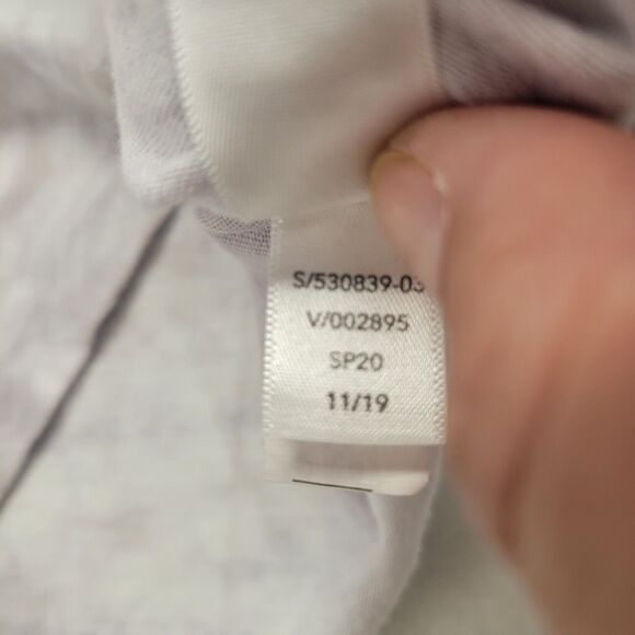 Athleta Womens XS Gray Tie-Dye Short Seeve Organic Daily Crew Cropped Tee White - Picture 7 of 9